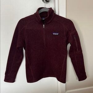 Patagonia 1/4 zip Burgundy Better Sweater jacket